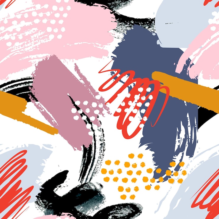 Free Vector hand painted abstract painting pattern