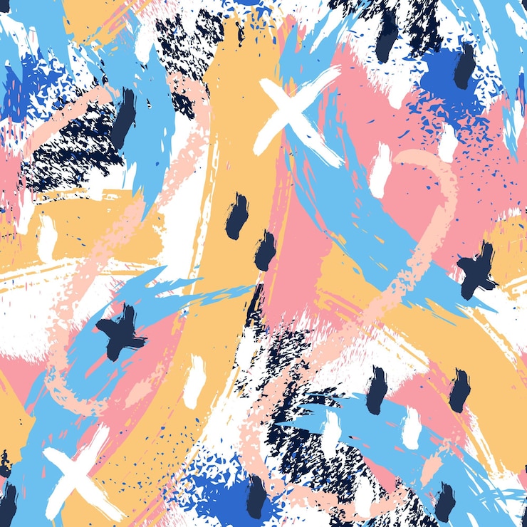 Free Vector hand painted abstract painting pattern