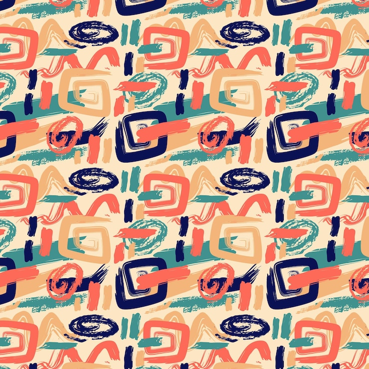 Free Vector hand painted abstract painting pattern