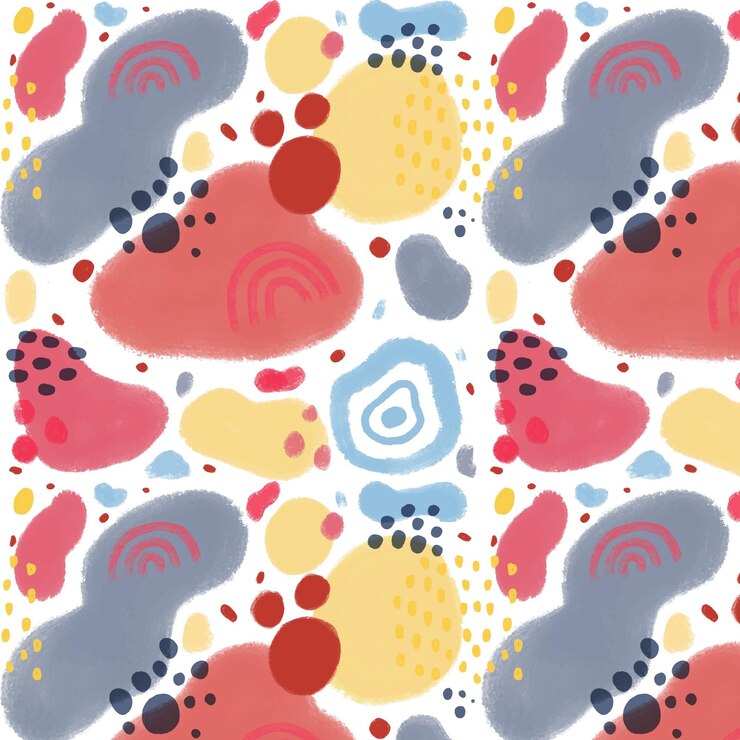 Free Vector hand painted abstract painting pattern