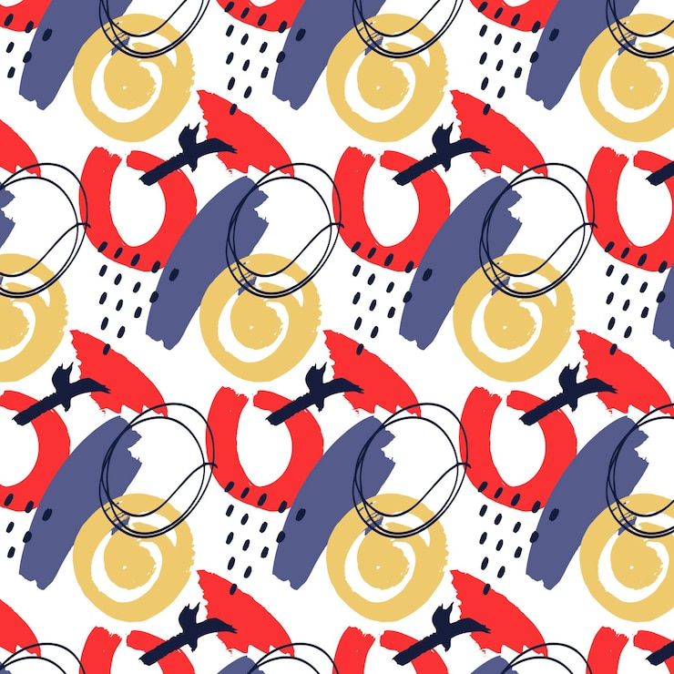 Free Vector hand painted abstract painting pattern