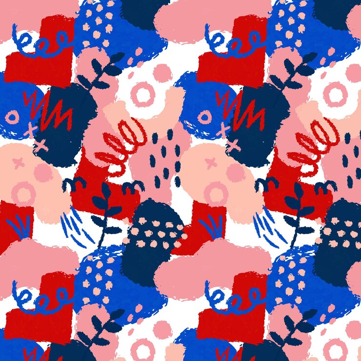 Free Vector hand painted abstract painting pattern