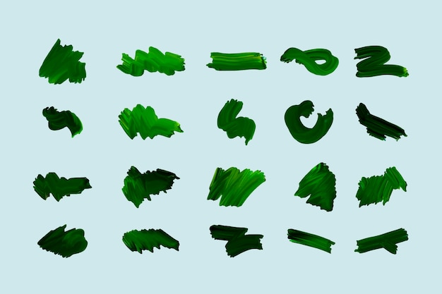 Free vector hand painted acrylic brush stroke collection