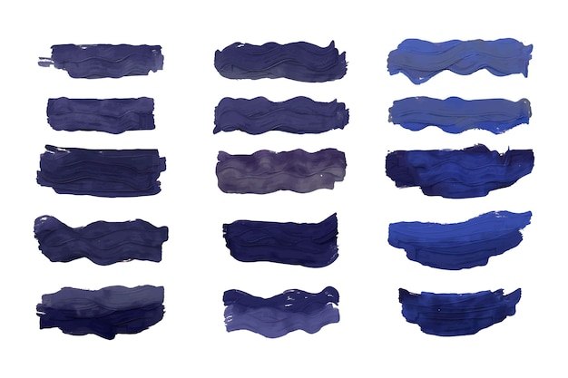 Free vector hand painted acrylic brush stroke collection