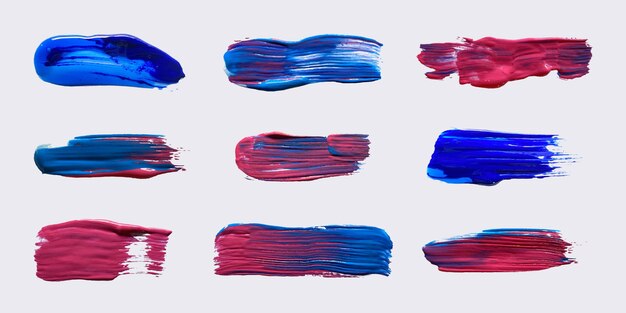 Hand painted acrylic brush stroke collection