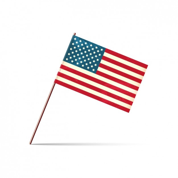 Free Vector hand painted american flag