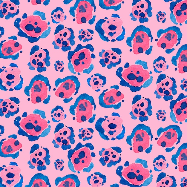 Hand painted animal print pattern