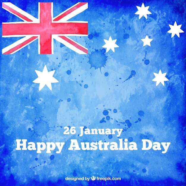 Hand painted Australia day flag background