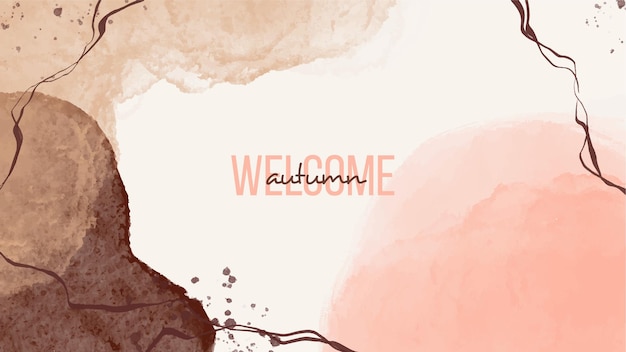 Free vector hand painted autumn background