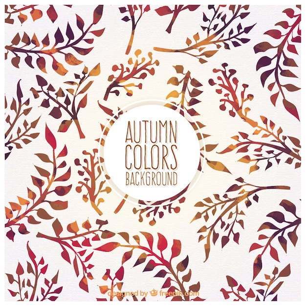 Free vector hand painted autumn colors background