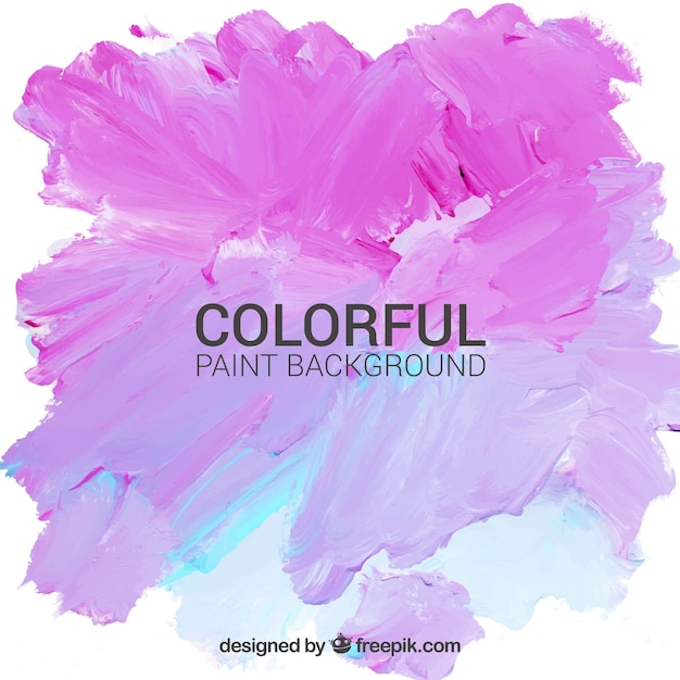 Free vector hand painted background in pink and blue color