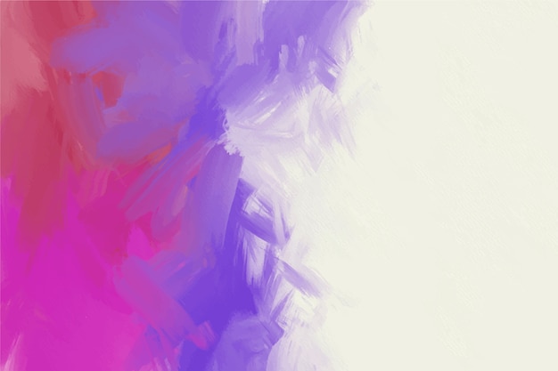 Vettore gratuito sfondo dipinto a mano nei colori viola bianco e sfumato