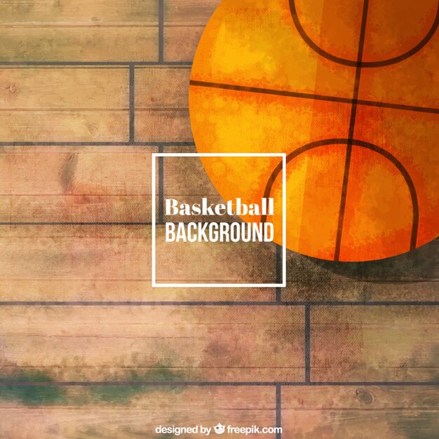 Hand-painted basketball background