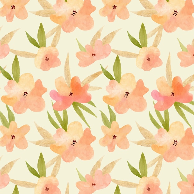 Free vector hand painted blooming floral pattern