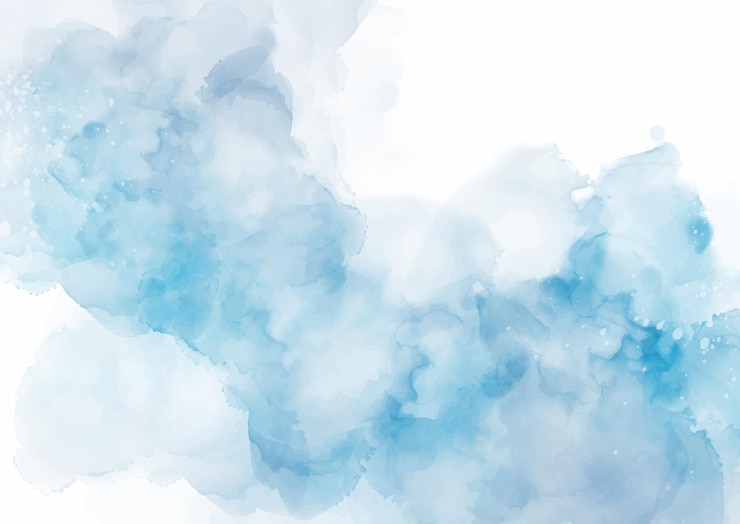 Free Vector hand painted blue watercolour background