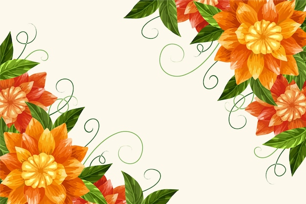 Free vector hand painted botanical background