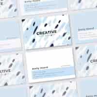 Free vector hand painted business cards