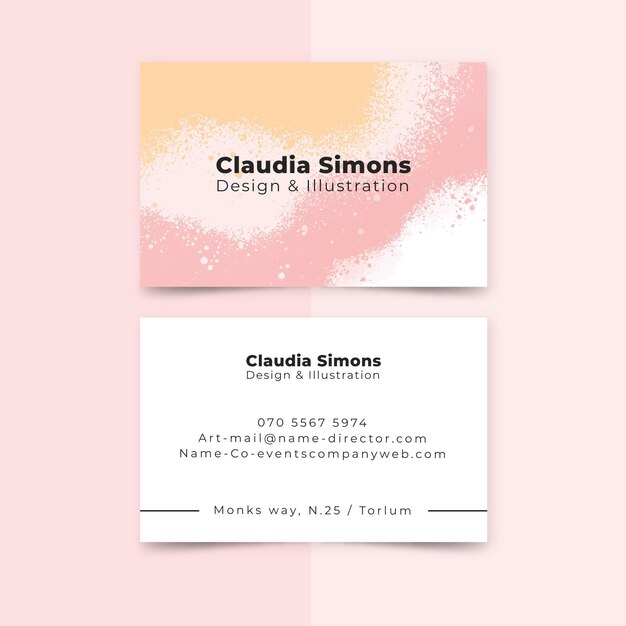 Hand painted business cards