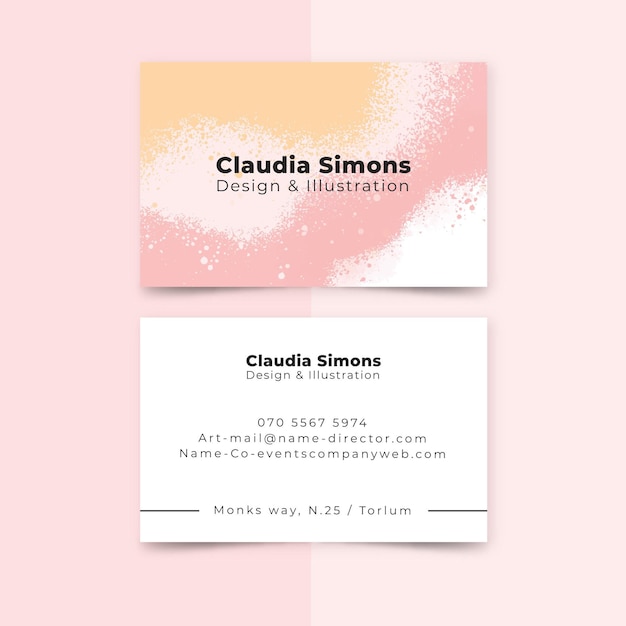 Hand painted business cards