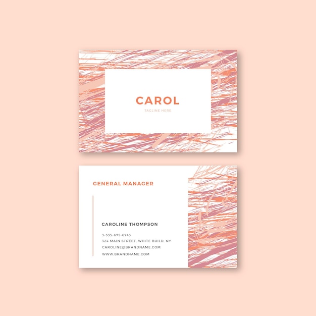 Free vector hand painted business cards