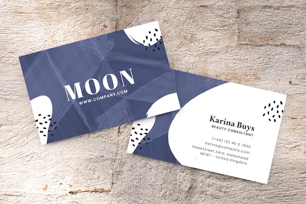 Free vector hand painted business cards