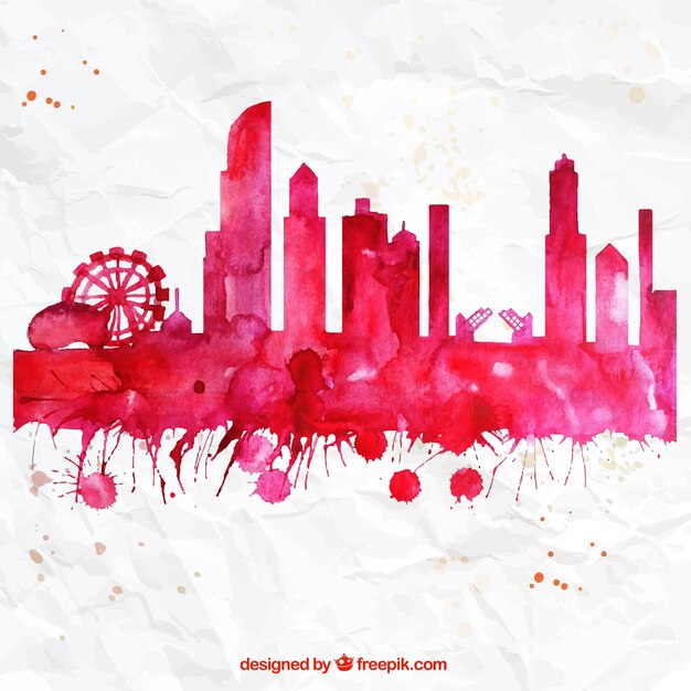 Hand painted chicago skyline