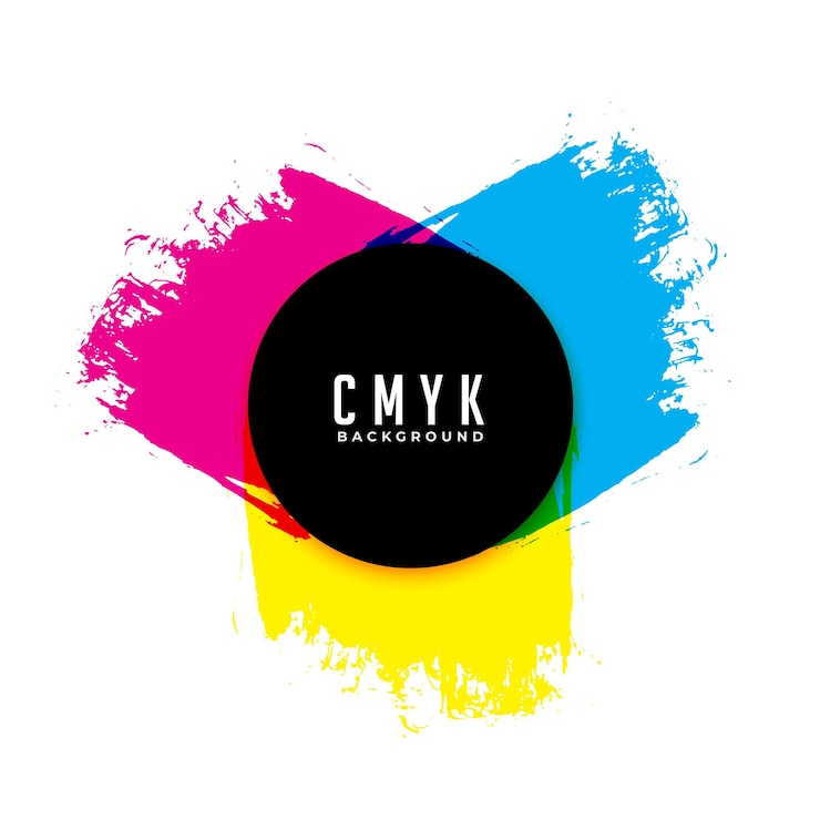 Free Vector hand painted cmyk color grungy background design vector