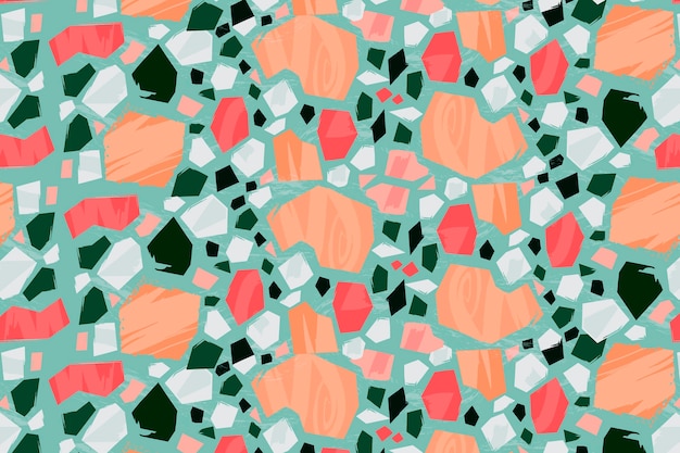 Free vector hand painted colorful terrazzo pattern