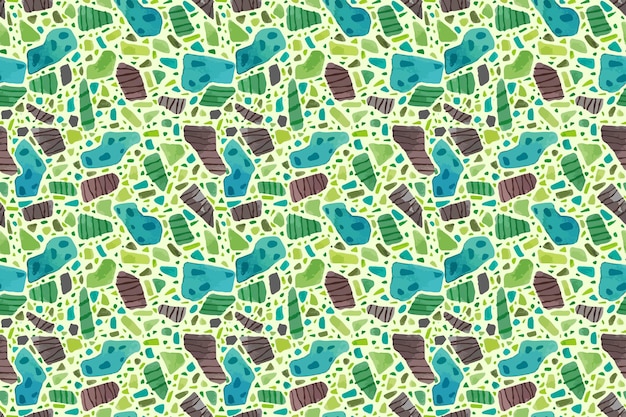 Free vector hand painted colorful terrazzo pattern