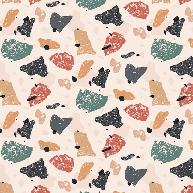 Free vector hand painted colorful terrazzo pattern