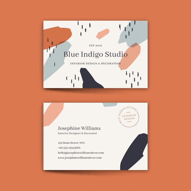 Hand painted company card template