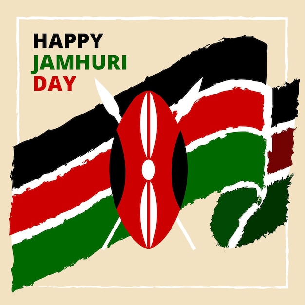 Hand painted design jamhuri day