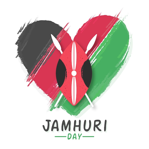 Vettore gratuito giorno jamhuri di design dipinto a mano