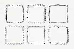 Free vector hand painted doodle frame collection