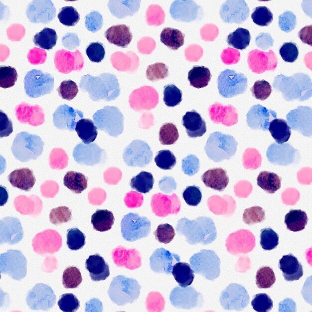 Hand painted dotty pattern in watercolor