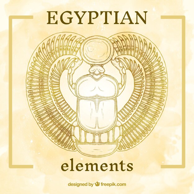 手描きエジプトの要素