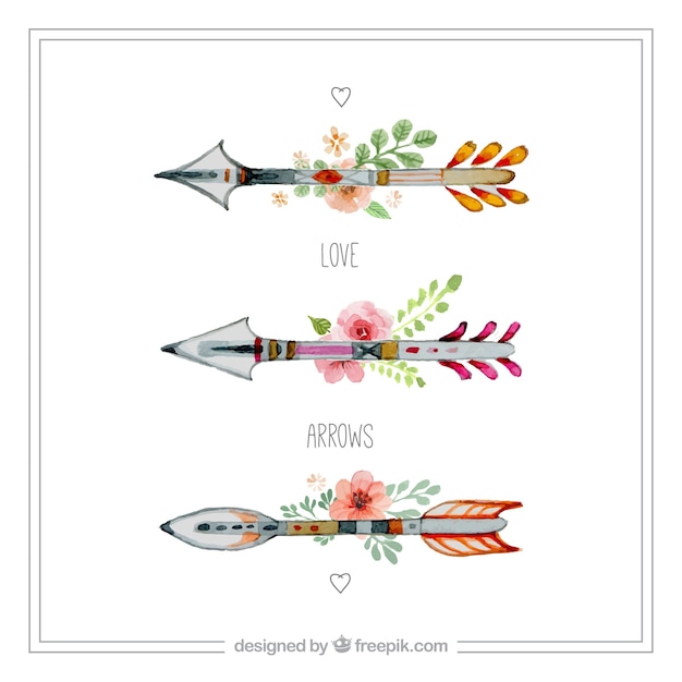 Hand painted floral arrows