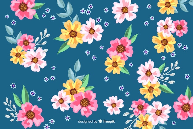 Hand painted floral background artwork
