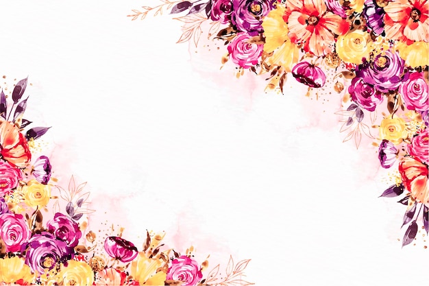 Hand painted floral background