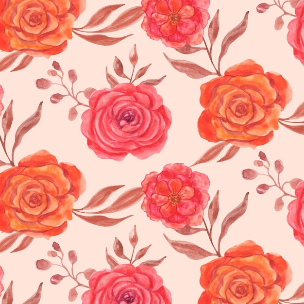 Free vector hand painted floral ornaments pattern