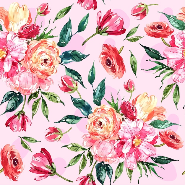 Hand painted floral pattern