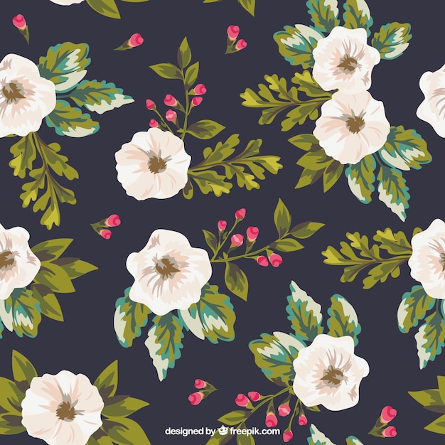 Free vector hand painted flowers background