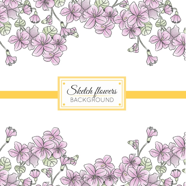 Free vector hand painted flowers background