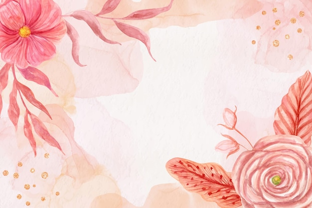 Hand painted flowers background
