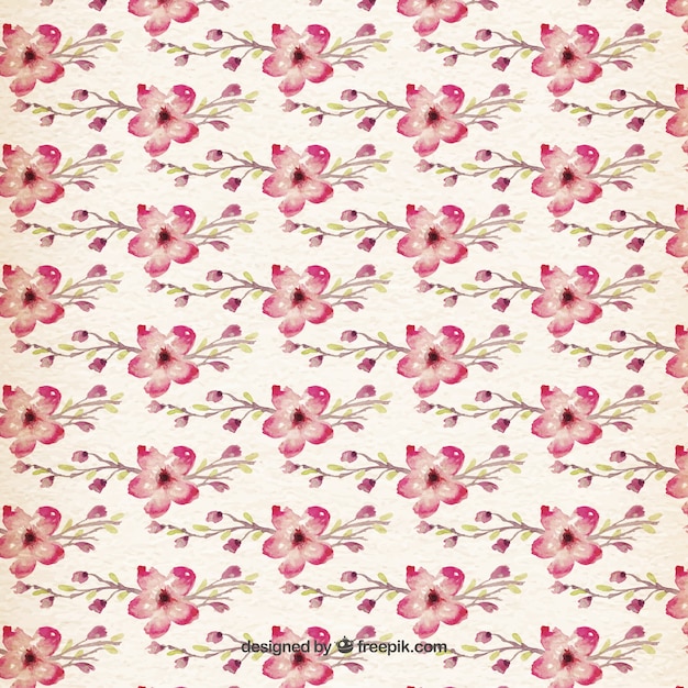 Free vector hand painted flowers pattern