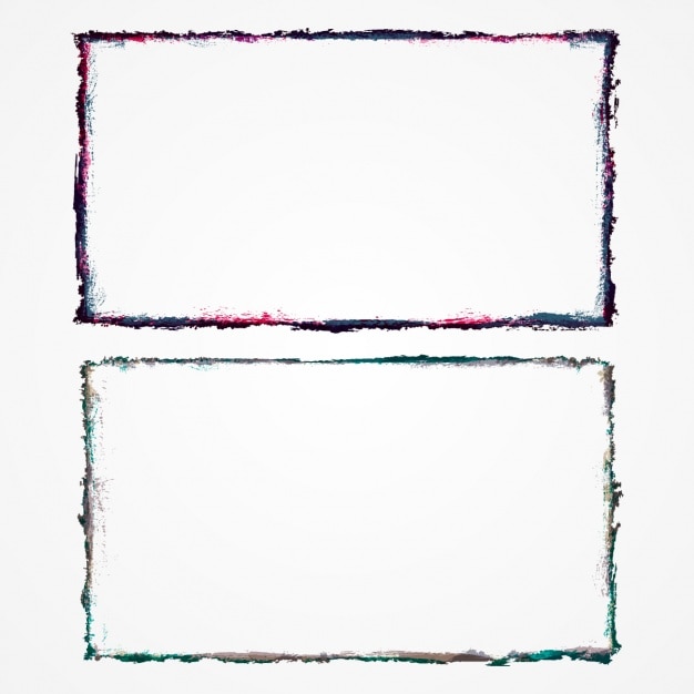 Free vector hand painted frames set