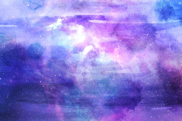 Бесплатное векторное изображение Ручная роспись галактики фон