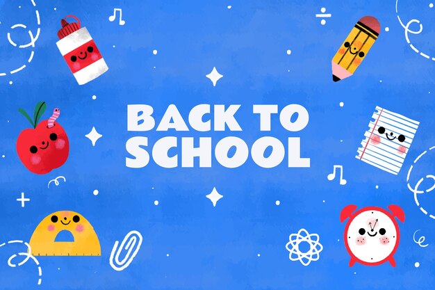 Free Vector hand painted illustration for back to school season