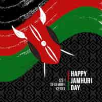 Free vector hand painted jamhuri day background