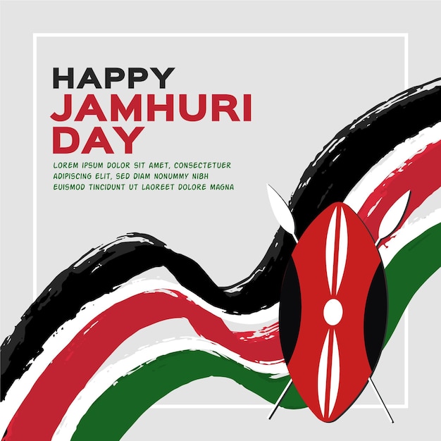 Free vector hand painted jamhuri day